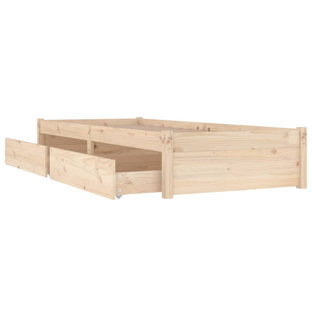 Cadre de lit sans matelas avec tiroirs 100x200 cm - XIOS