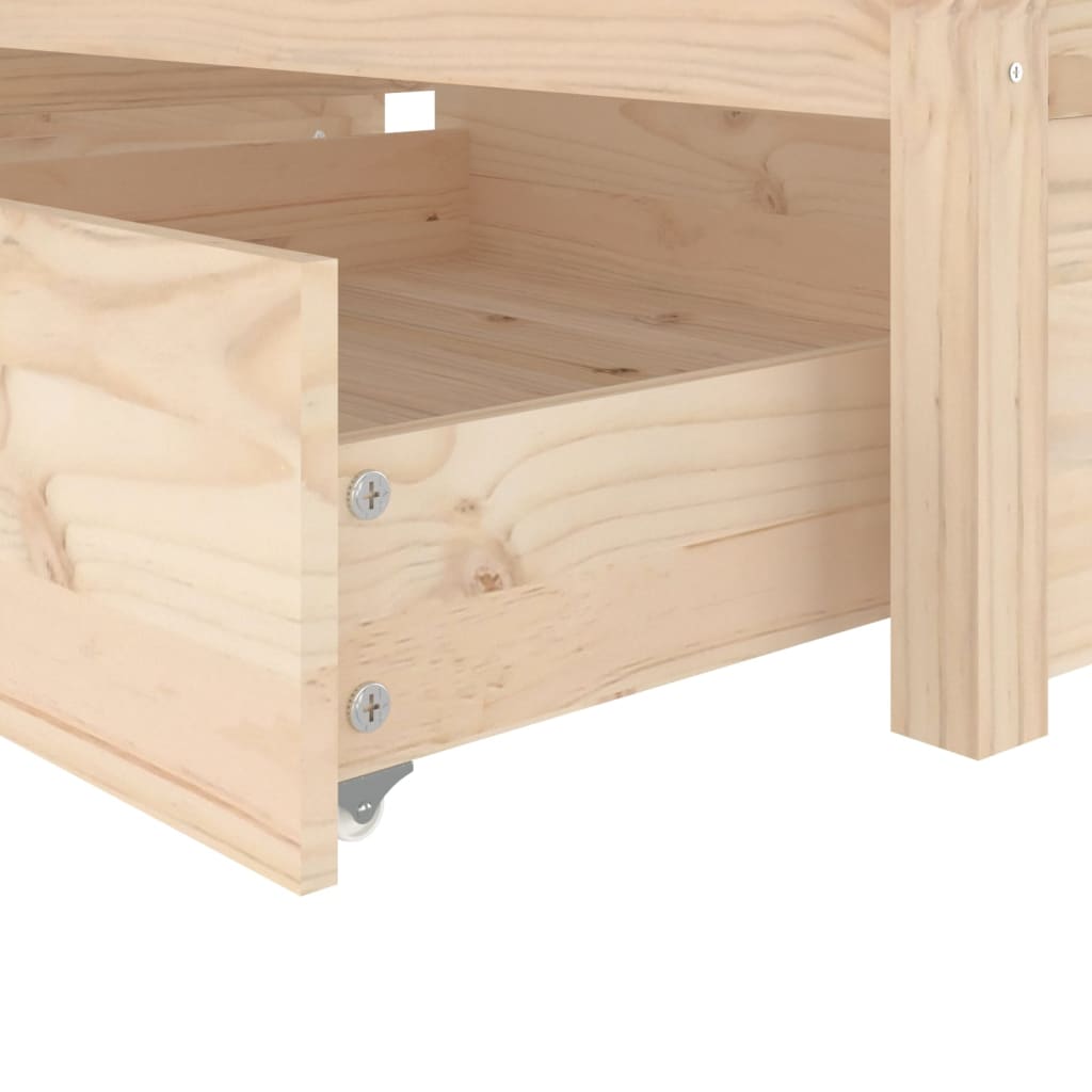 Cadre de lit sans matelas avec tiroirs 100x200 cm - XIOS