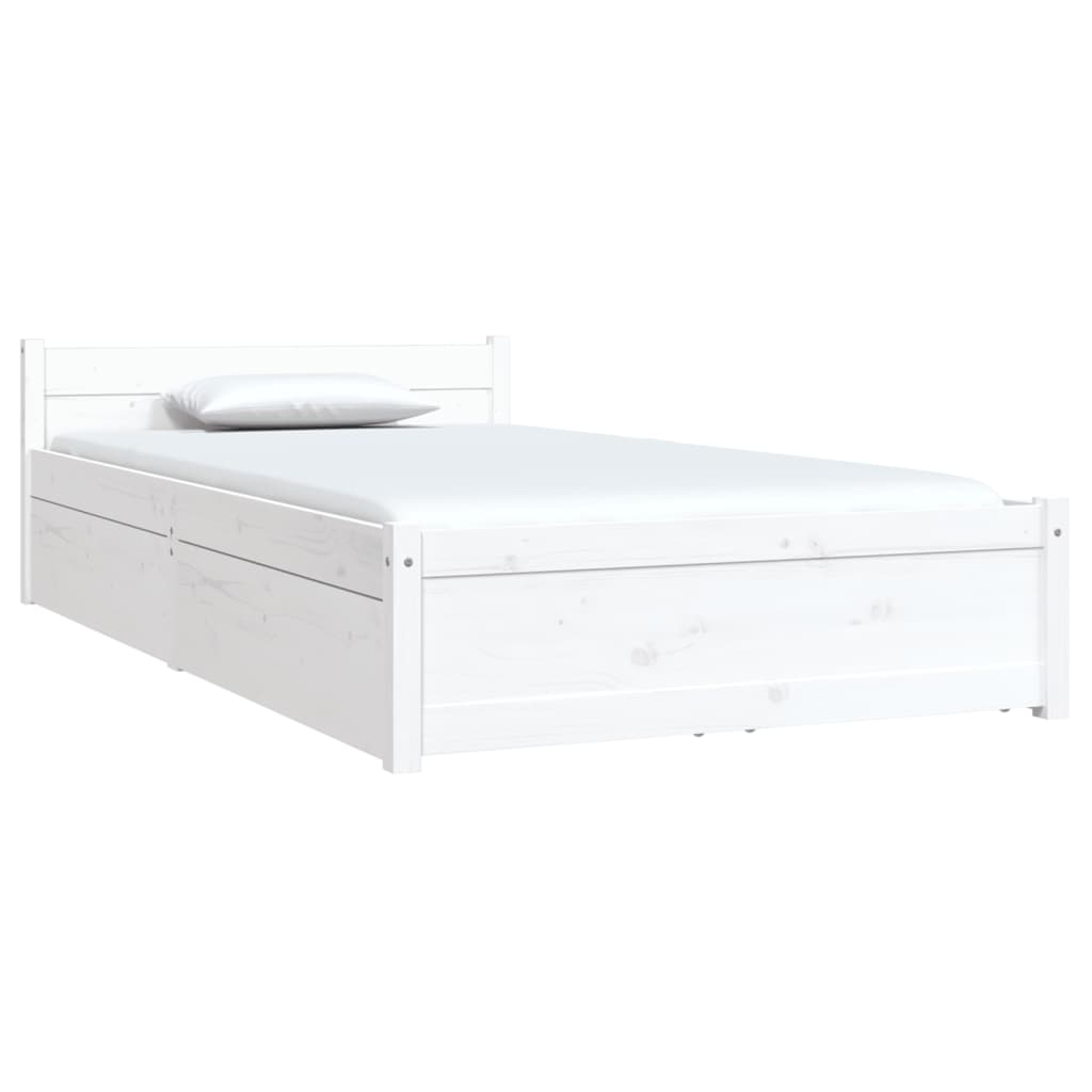 Cadre de lit sans matelas avec tiroirs blanc - XIOS