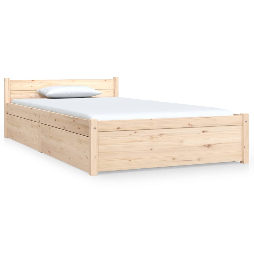 Cadre de lit sans matelas avec tiroirs 90x200 cm - XIOS