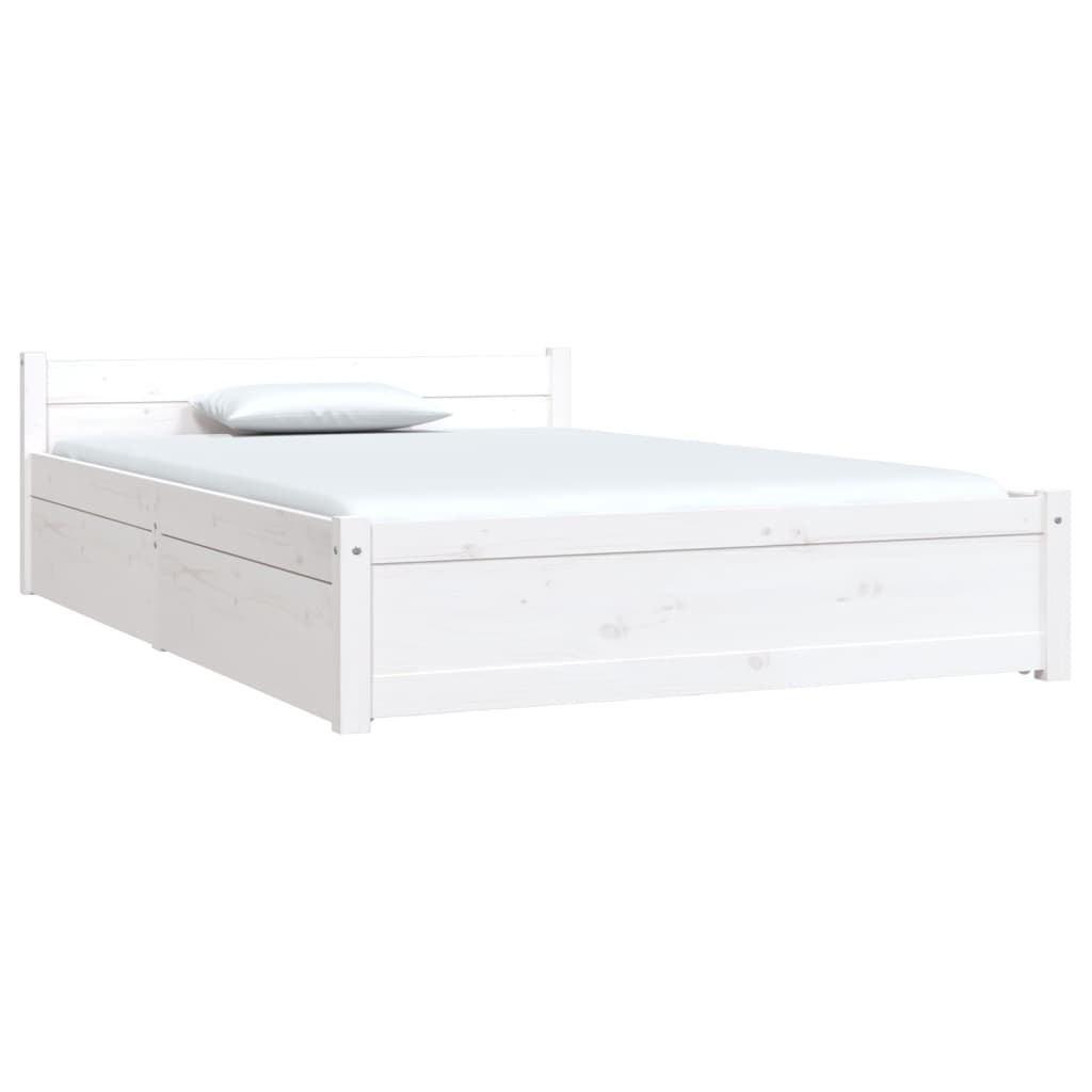 Cadre de lit sans matelas avec tiroirs blanc - XIOS