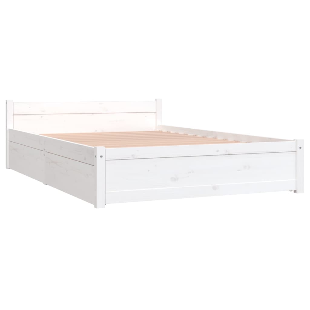 Cadre de lit sans matelas avec tiroirs blanc - XIOS