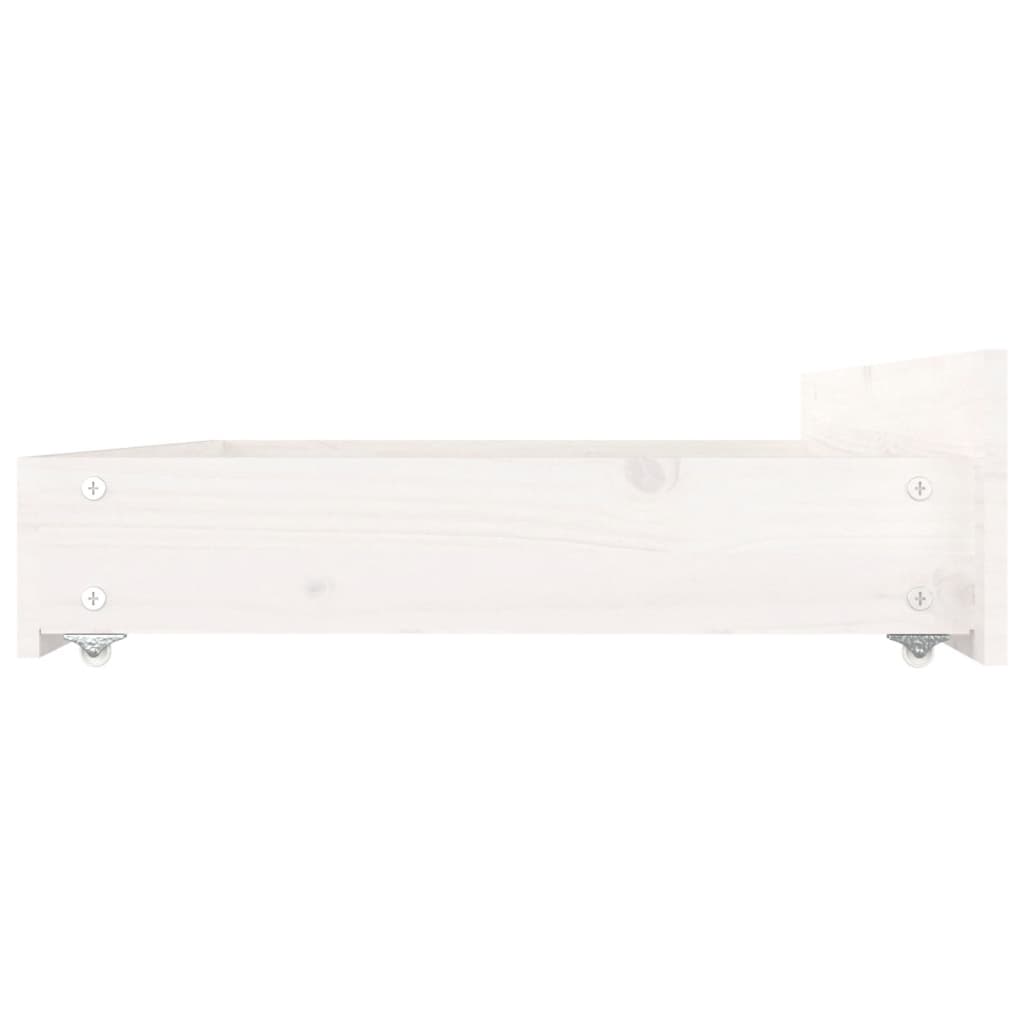 Cadre de lit sans matelas avec tiroirs blanc - XIOS