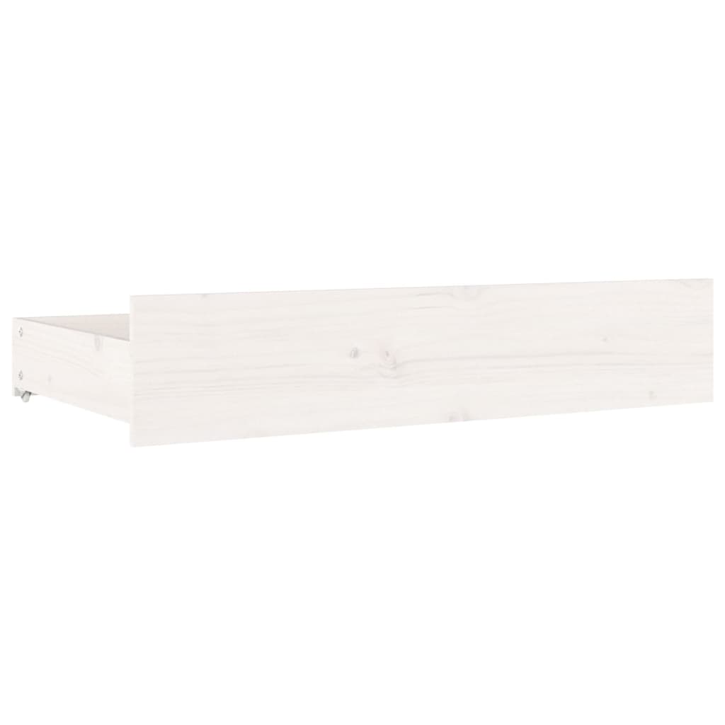 Cadre de lit sans matelas avec tiroirs blanc - XIOS