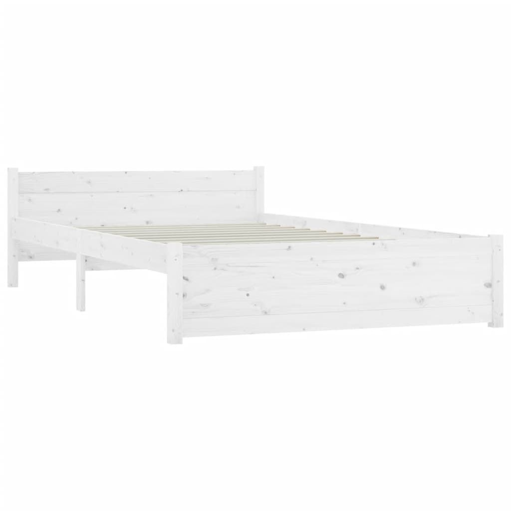 Cadre de lit sans matelas avec tiroirs blanc 140x190 cm - XIOS