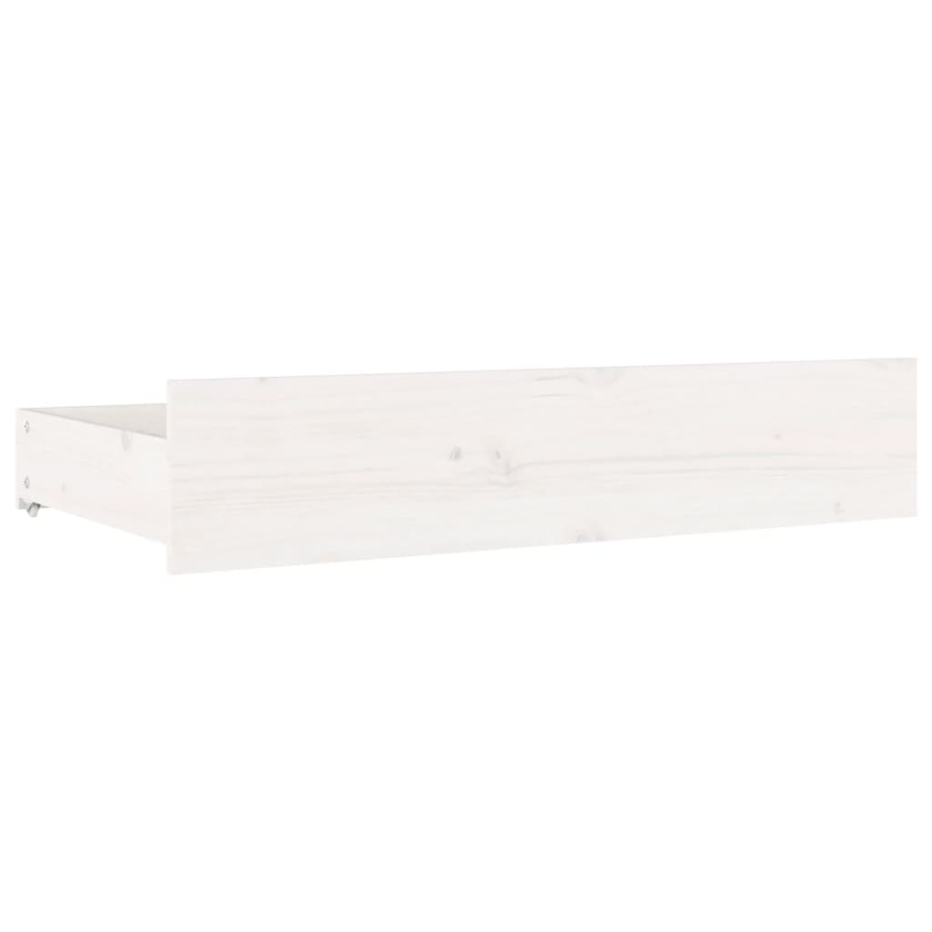 Cadre de lit sans matelas avec tiroirs blanc 140x190 cm - XIOS