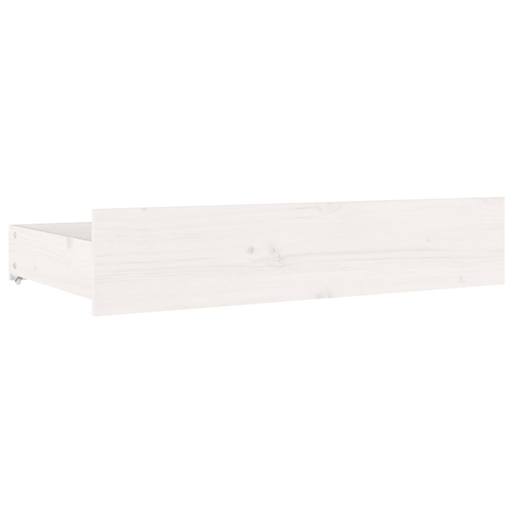 Cadre de lit sans matelas avec tiroirs blanc - XIOS