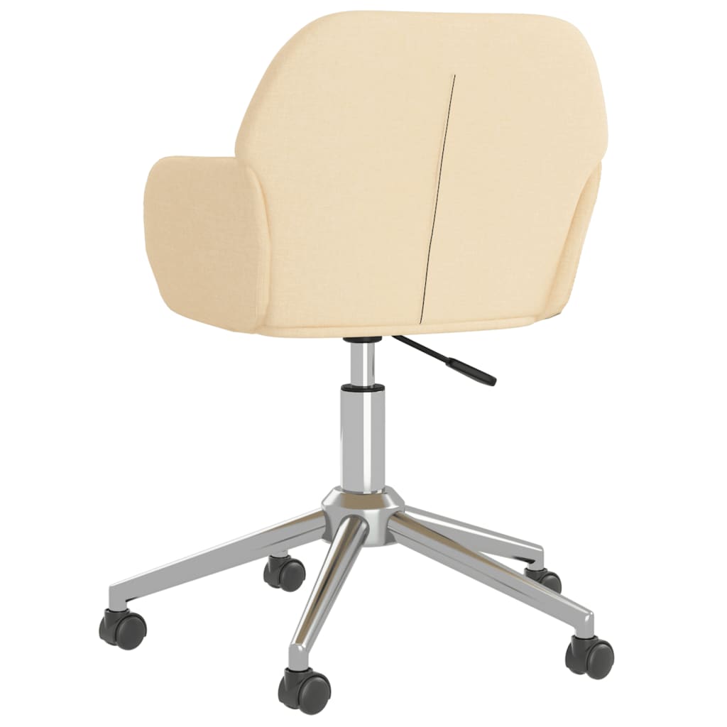 Chaises pivotantes à manger lot de 2 Crème Tissu - XIOS