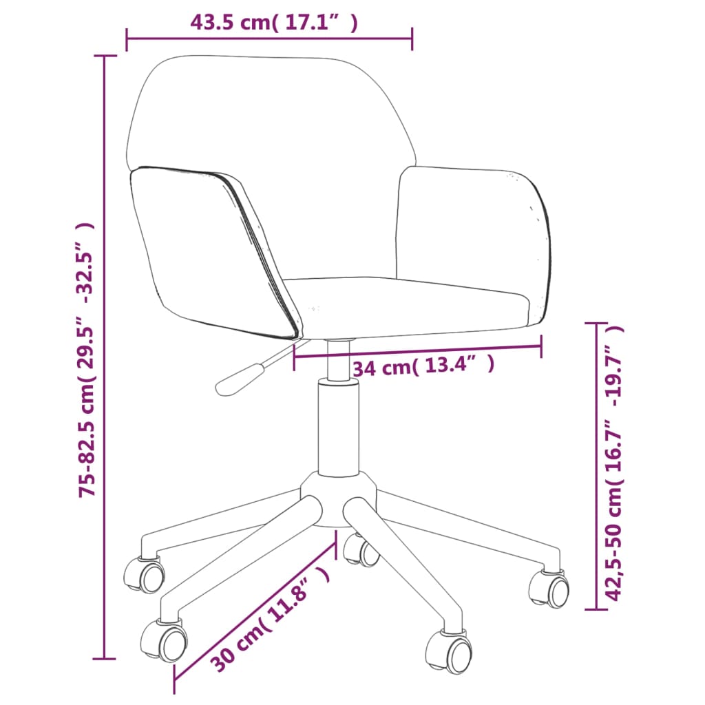 Chaises pivotantes à manger lot de 2 Crème Tissu - XIOS