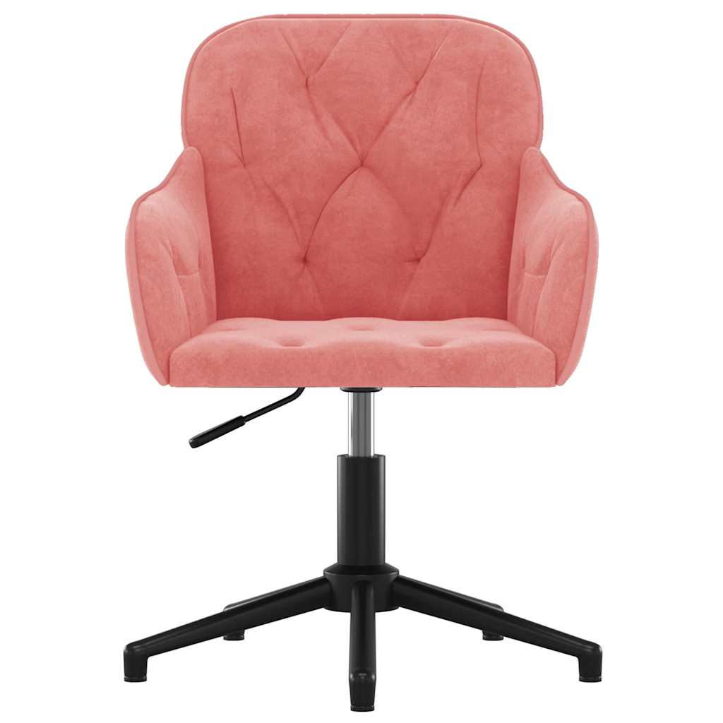 Chaises pivotantes à manger lot de 2 Rose Velours