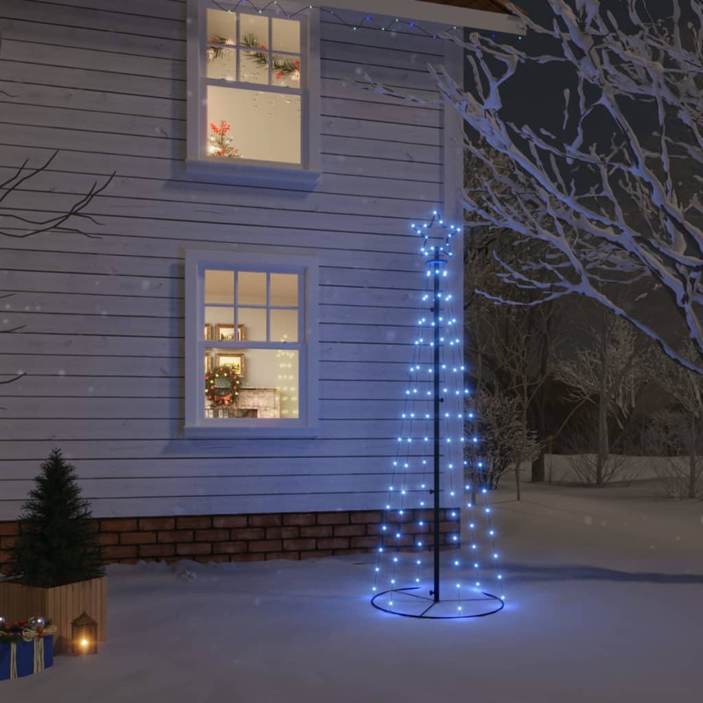 Arbre de Noël cône 108 LED Bleues 70x180 cm - XIOS