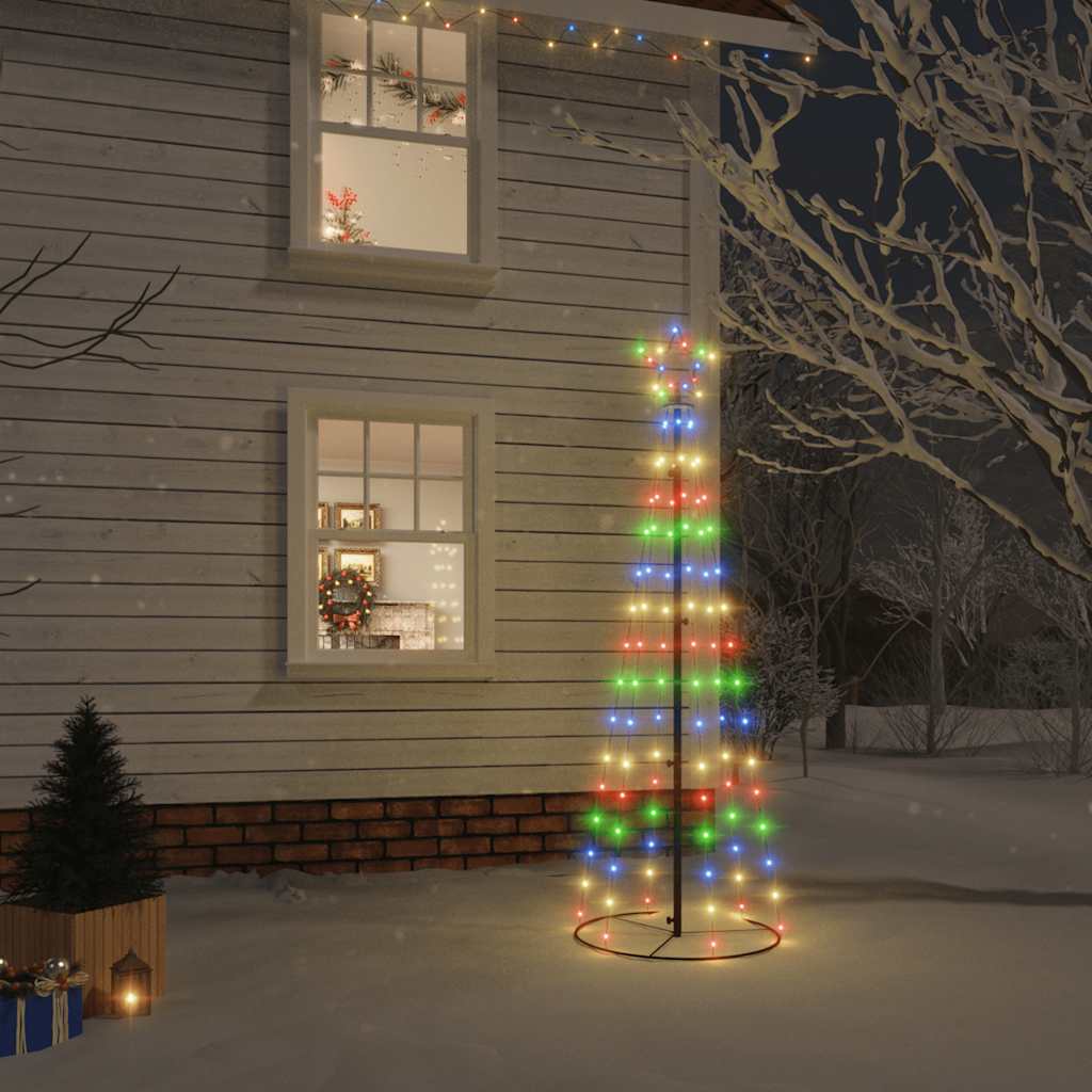 Arbre de Noël cône 108 LED Colorées 70x180 cm - XIOS