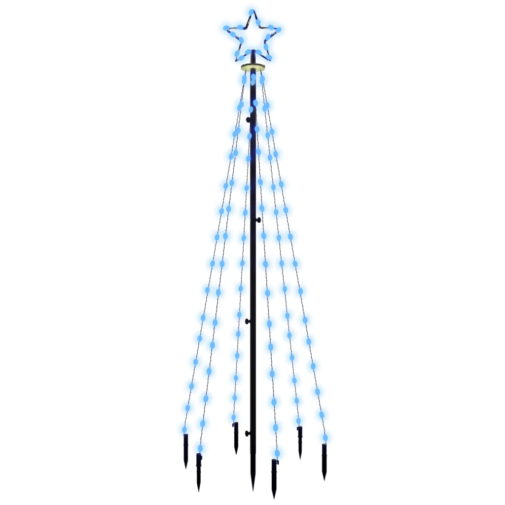 Sapin de Noël avec piquet Bleu 108 LED 180 cm - XIOS