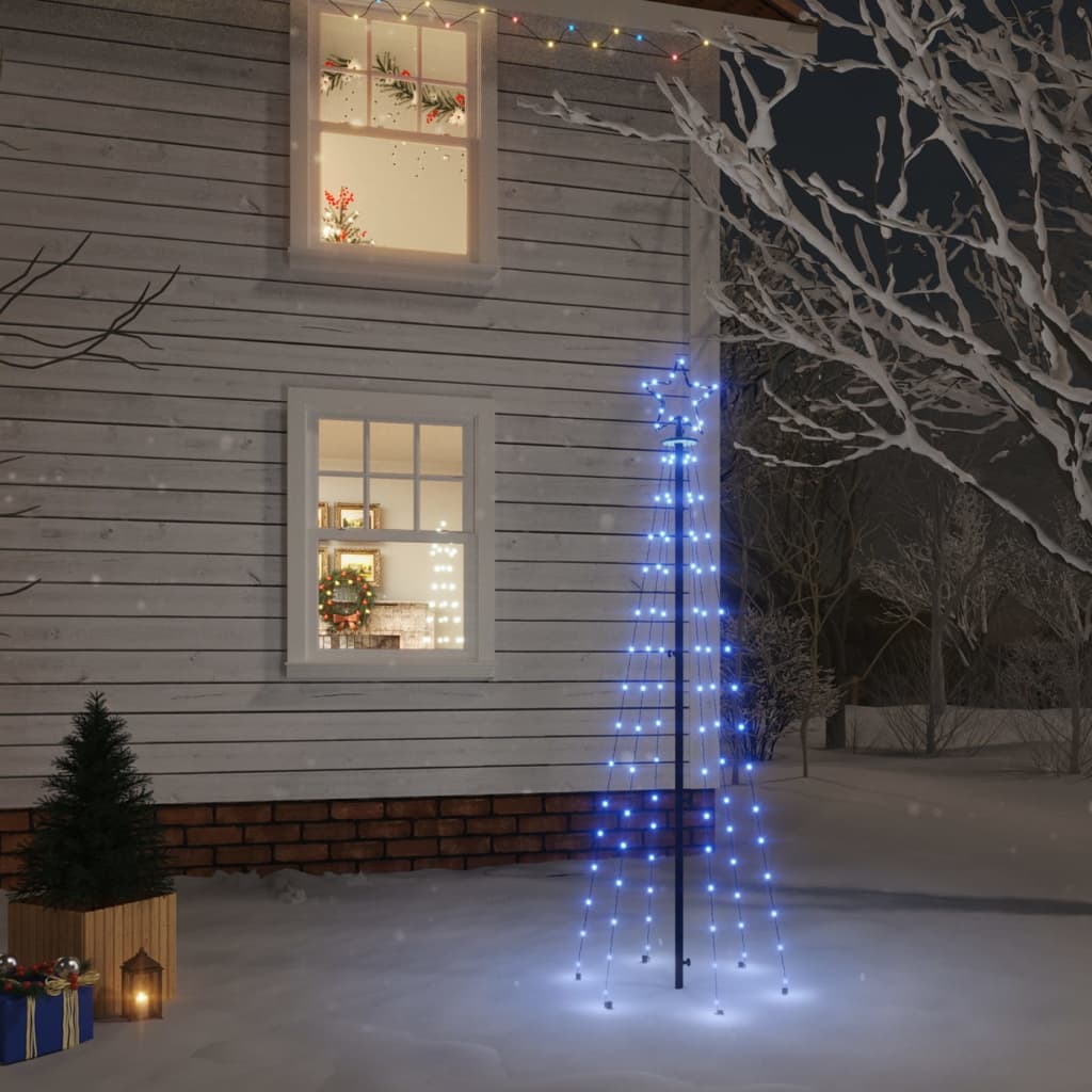 Sapin de Noël avec piquet Bleu 108 LED 180 cm - XIOS