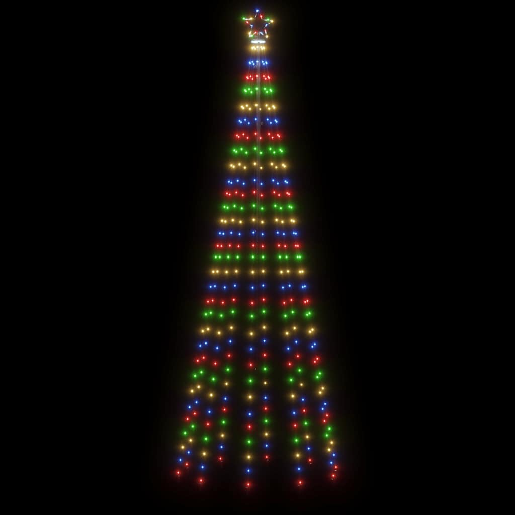 Sapin de Noël avec piquet Coloré 310 LED 300 cm - XIOS