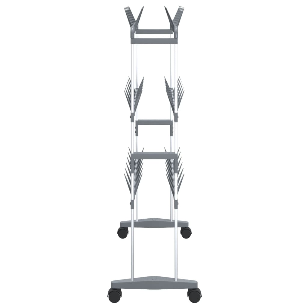 Étagère à chaussures avec roulettes Argenté 66x27x100 cm - XIOS