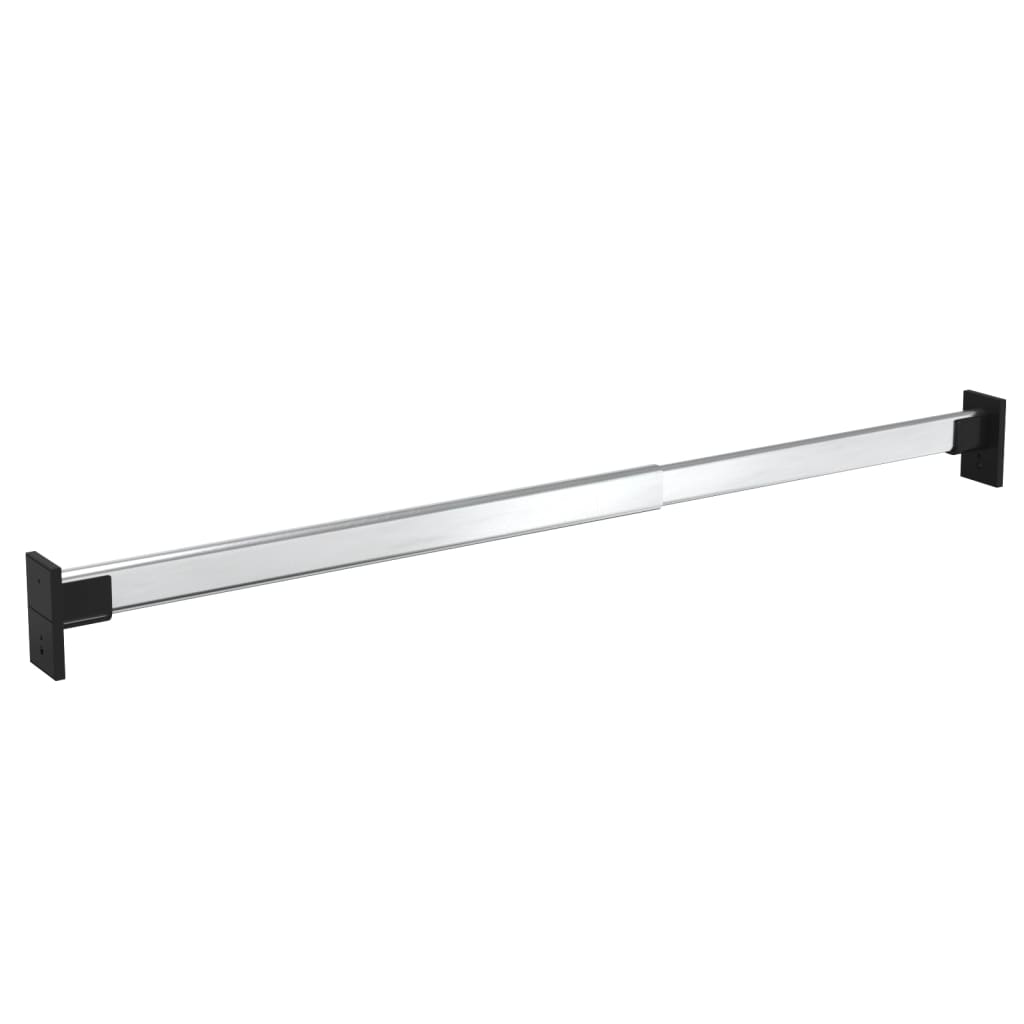 Rails de garde-robe télescopiques 2 pcs Argenté 58-100 cm - XIOS