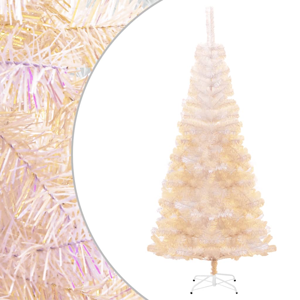 Sapin de Noël artificiel pointes iridescentes Blanc 240 cm PVC - XIOS