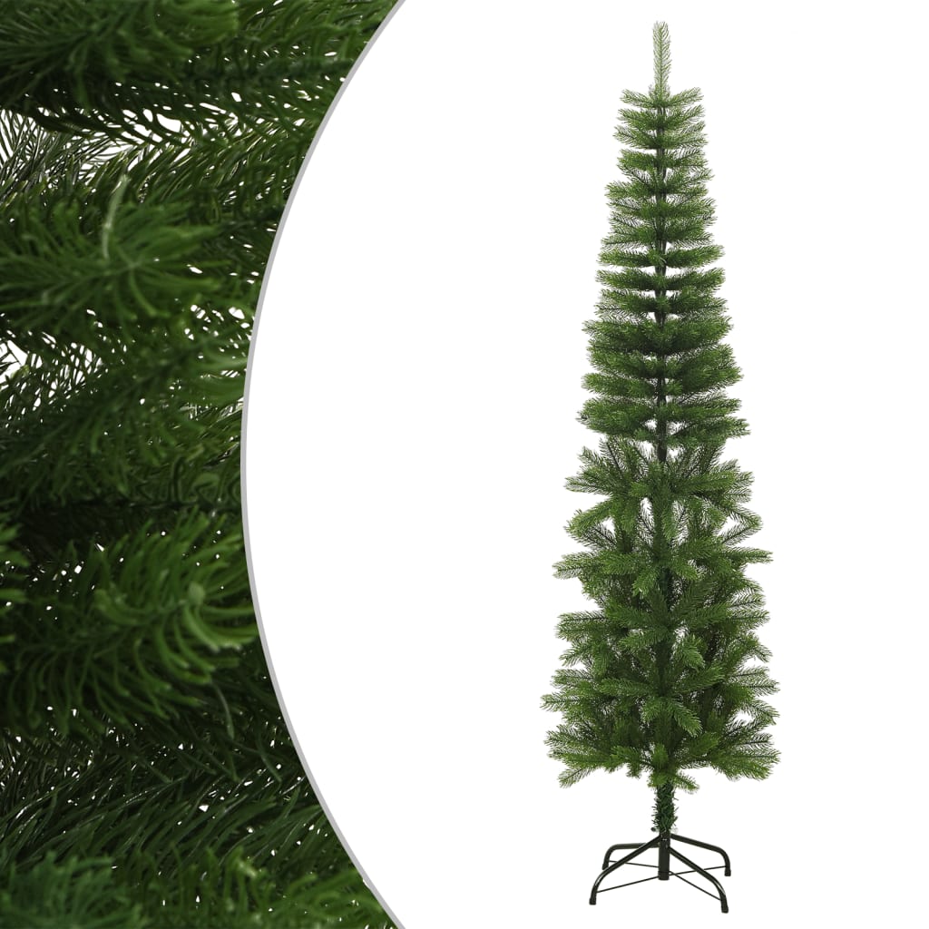Sapin de Noël artificiel mince avec support 210 cm PE - XIOS