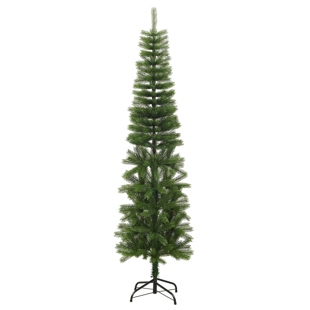 Sapin de Noël artificiel mince avec support 210 cm PE - XIOS