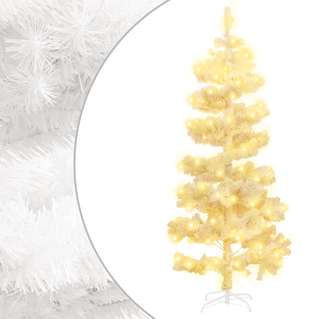 Arbre de Noël hélicoïdal pré-éclairé et support blanc 180cm PVC - XIOS