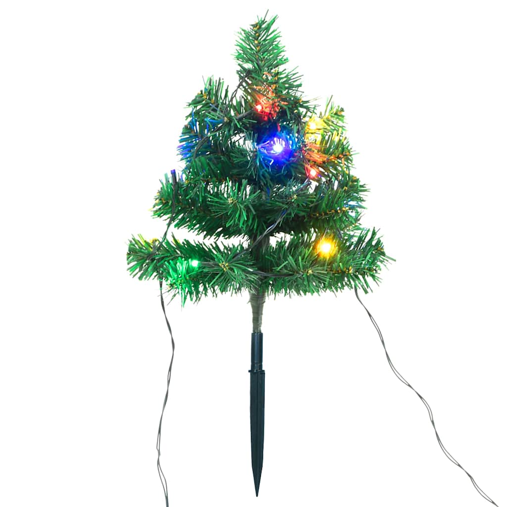 Arbres d'allée de Noël 6 pcs avec LED multicolores 45 cm PVC - XIOS