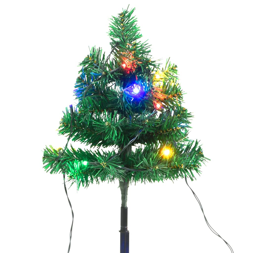 Arbres d'allée de Noël 6 pcs avec LED multicolores 45 cm PVC - XIOS