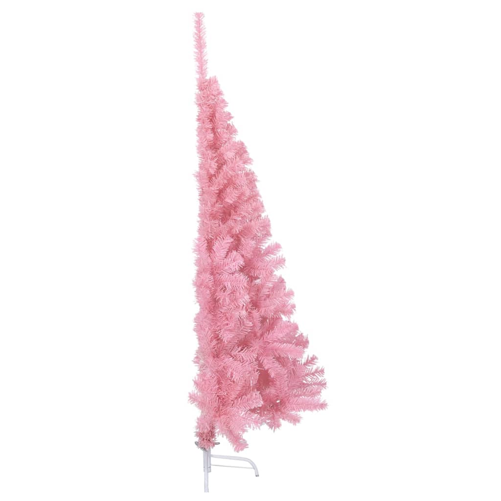 Demi sapin de Noël artificiel avec support Rose 150 cm PVC - XIOS