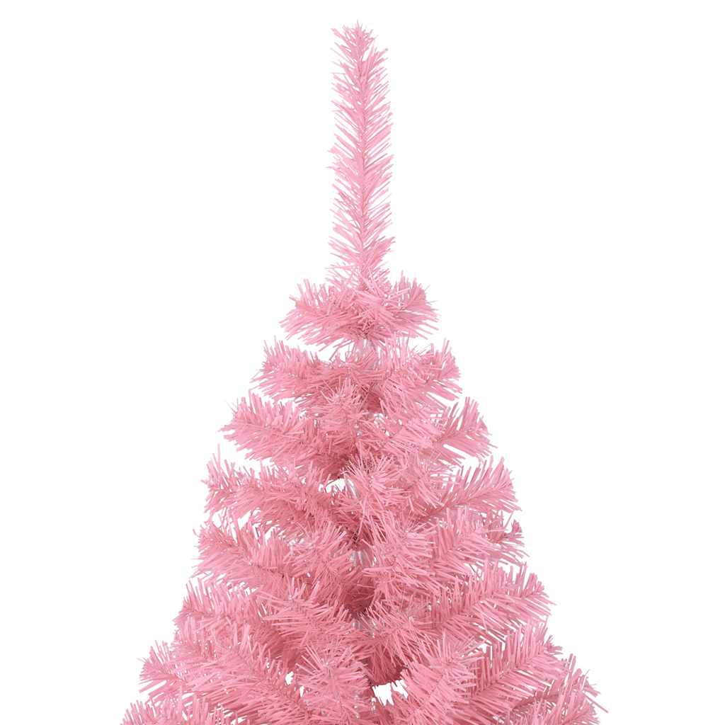 Demi sapin de Noël artificiel avec support Rose 180 cm PVC - XIOS