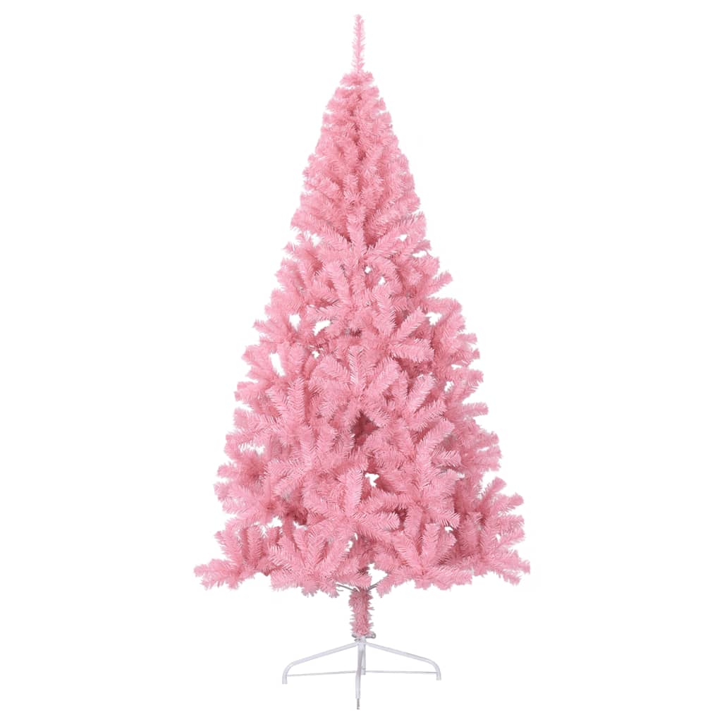Demi sapin de Noël artificiel avec support Rose 210 cm PVC - XIOS