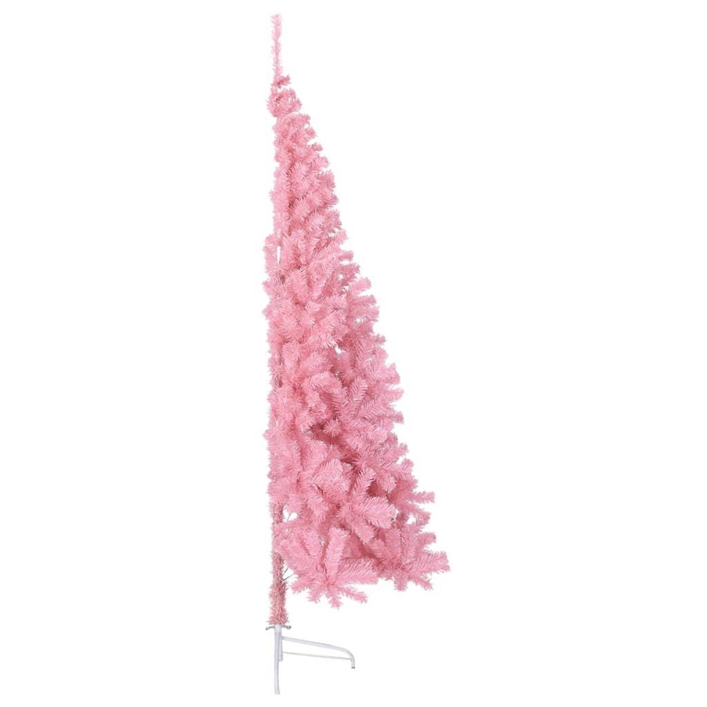 Demi sapin de Noël artificiel avec support Rose 210 cm PVC - XIOS