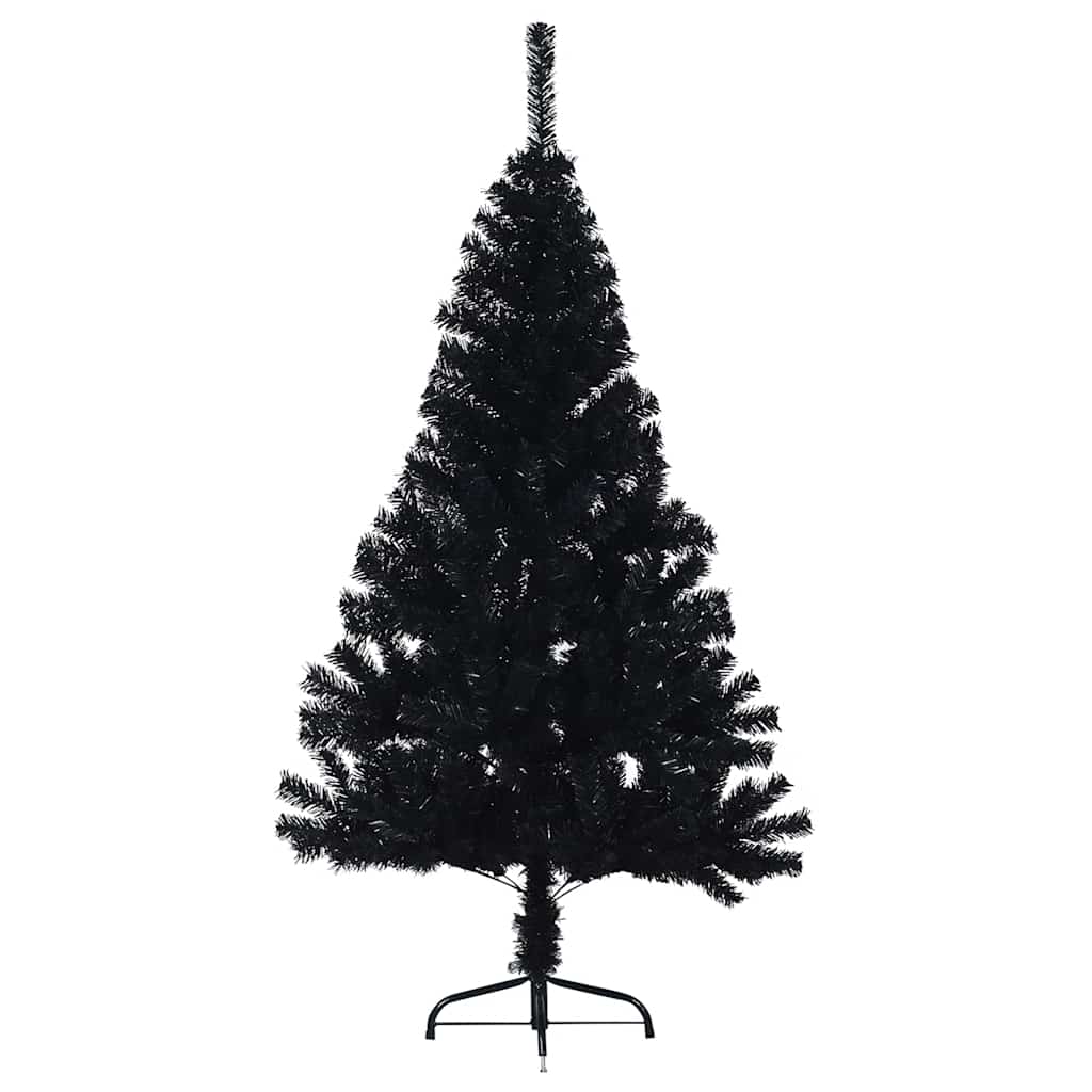 Demi sapin de Noël artificiel avec support Noir 150 cm PVC - XIOS