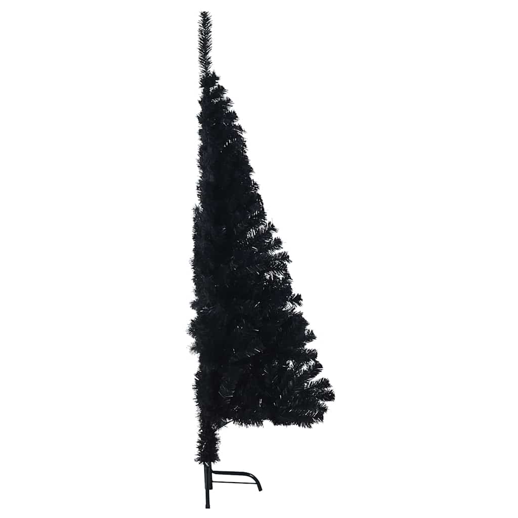 Demi sapin de Noël artificiel avec support Noir 150 cm PVC - XIOS