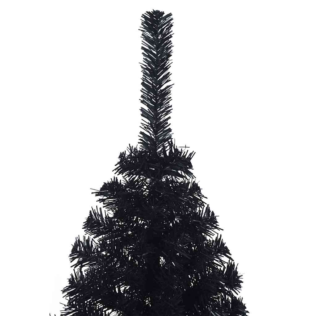 Demi sapin de Noël artificiel avec support Noir 150 cm PVC - XIOS
