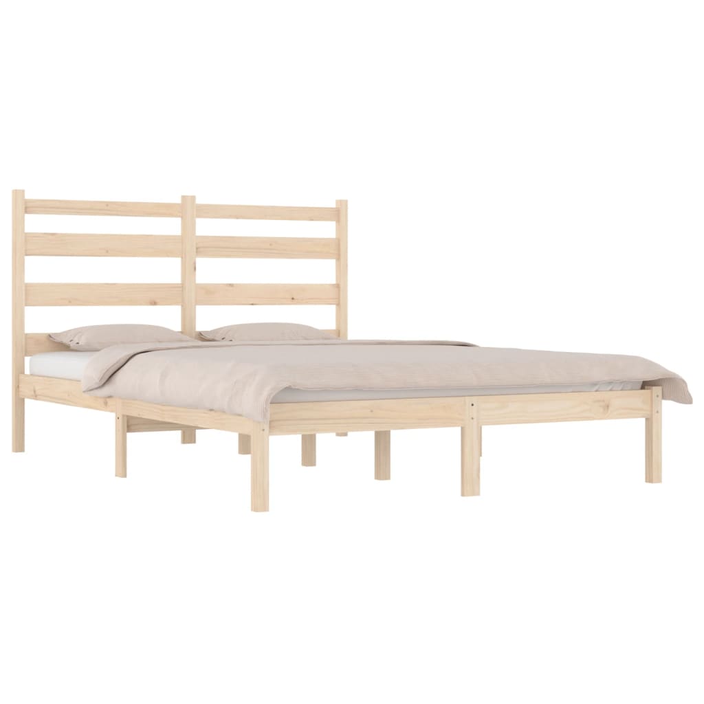 Cadre de lit sans matelas bois massif 140x190 cm - XIOS