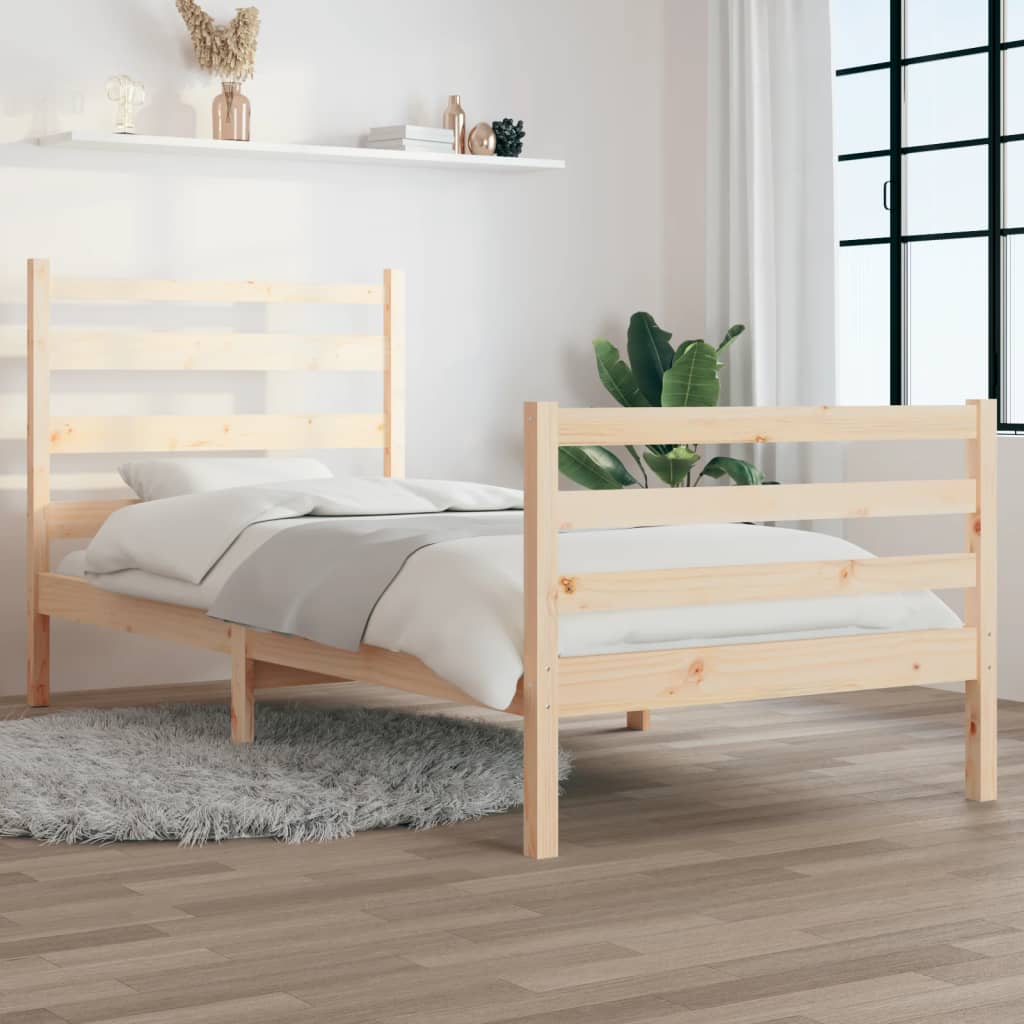 Cadre de lit sans matelas bois massif de pin 100x200 cm - XIOS