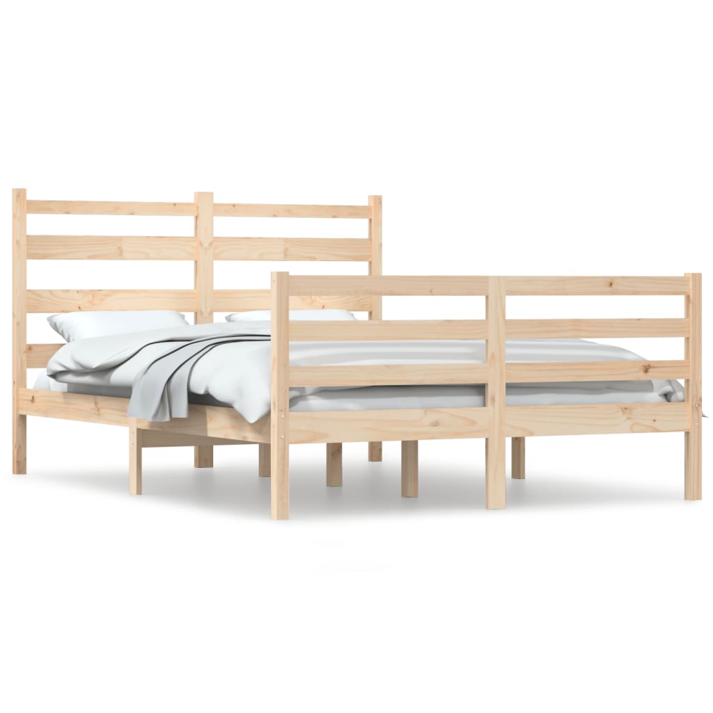 Cadre de lit sans matelas bois de pin massif 120x200 cm - XIOS
