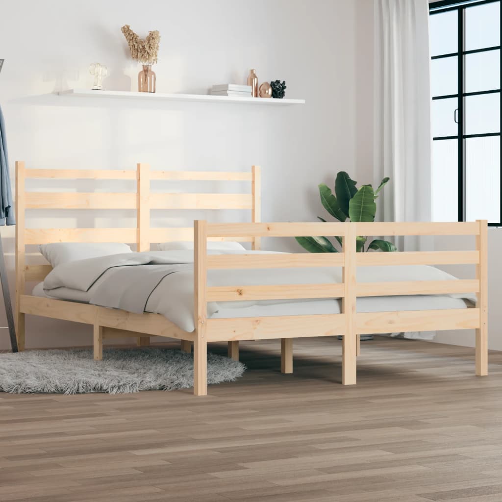 Cadre de lit sans matelas bois de pin massif 120x200 cm - XIOS