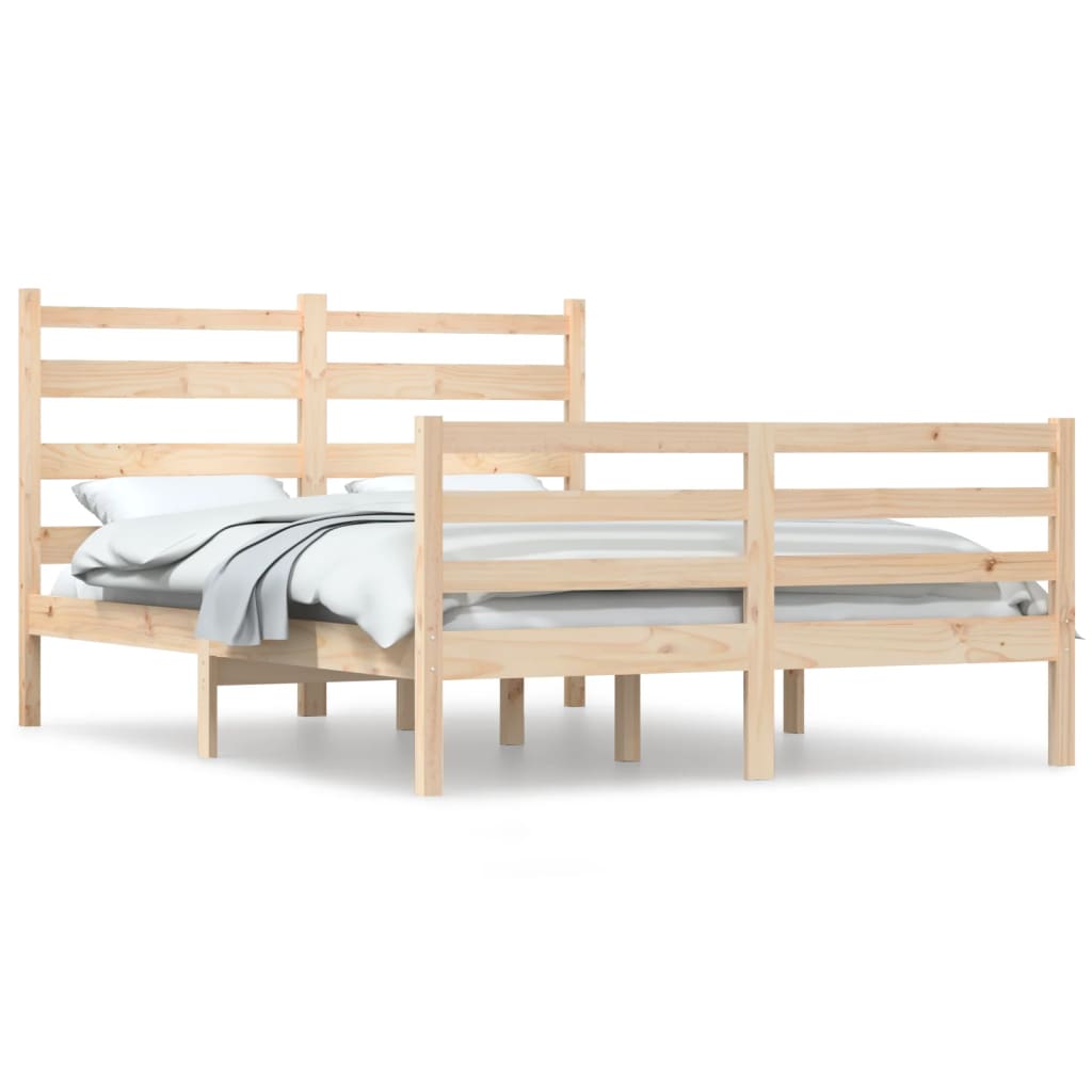 Cadre de lit sans matelas bois massif de pin 140x200 cm - XIOS