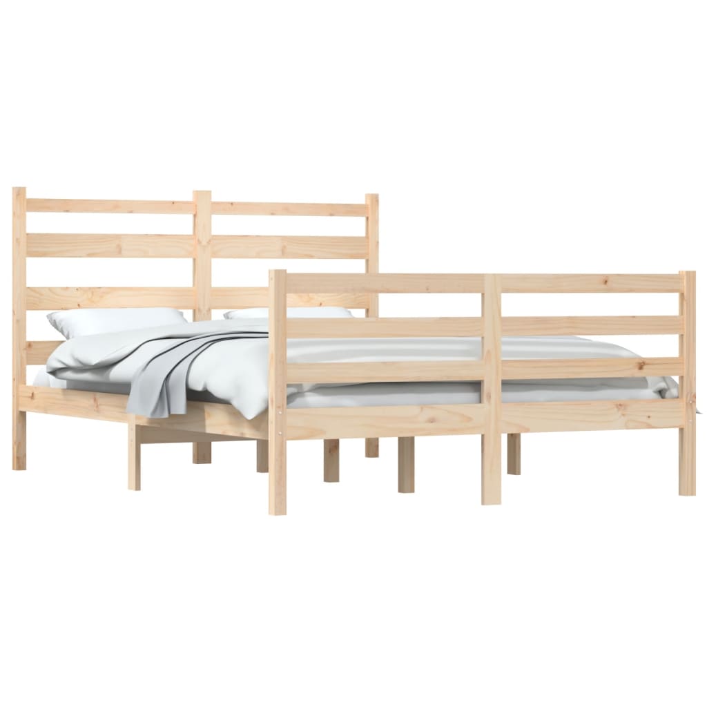 Cadre de lit sans matelas bois massif de pin 140x200 cm - XIOS