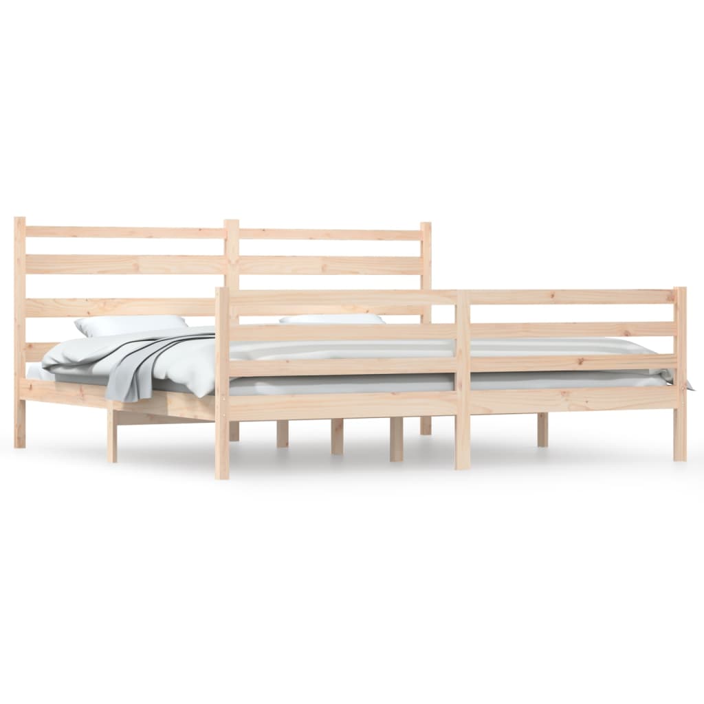 Cadre de lit sans matelas bois massif de pin 200x200 cm - XIOS