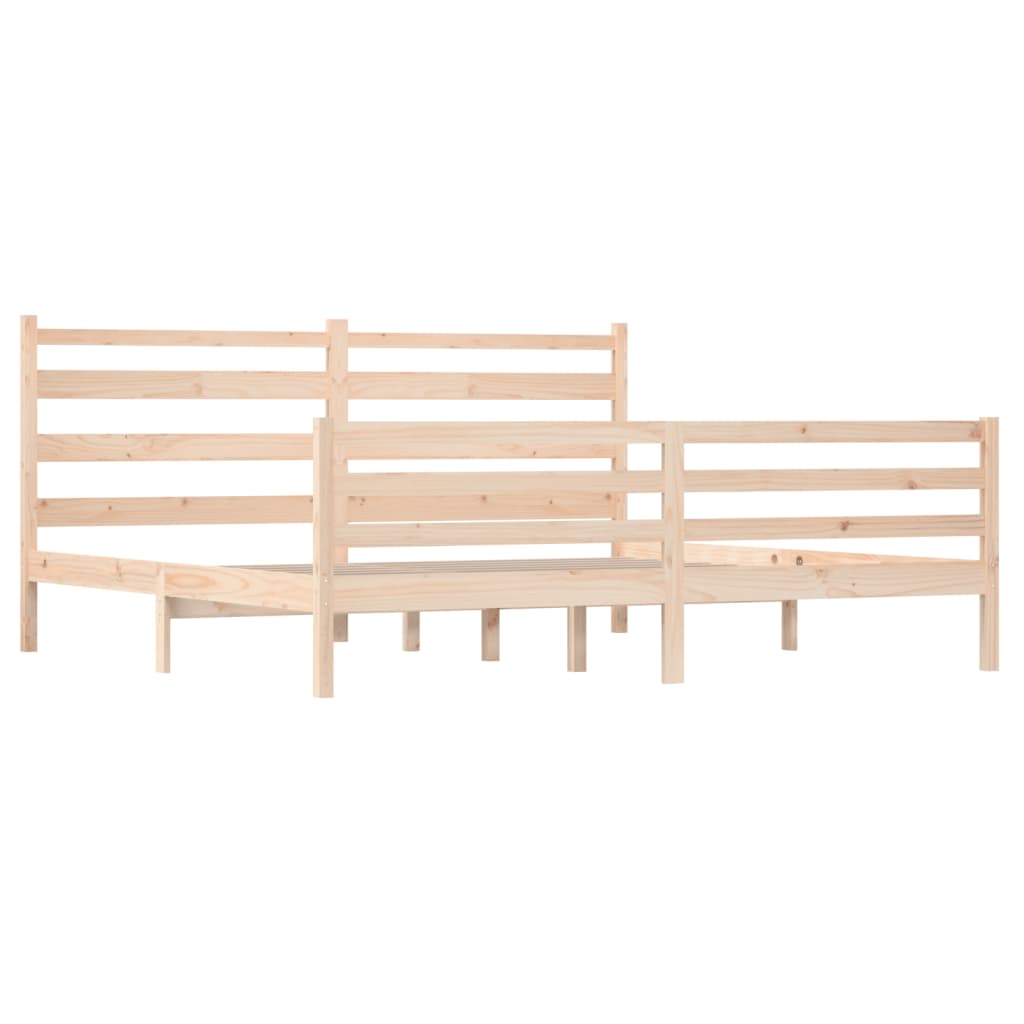 Cadre de lit sans matelas bois massif de pin 200x200 cm - XIOS