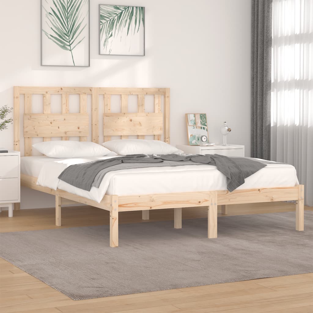 Cadre de lit sans matelas bois de pin massif 160x200 cm - XIOS