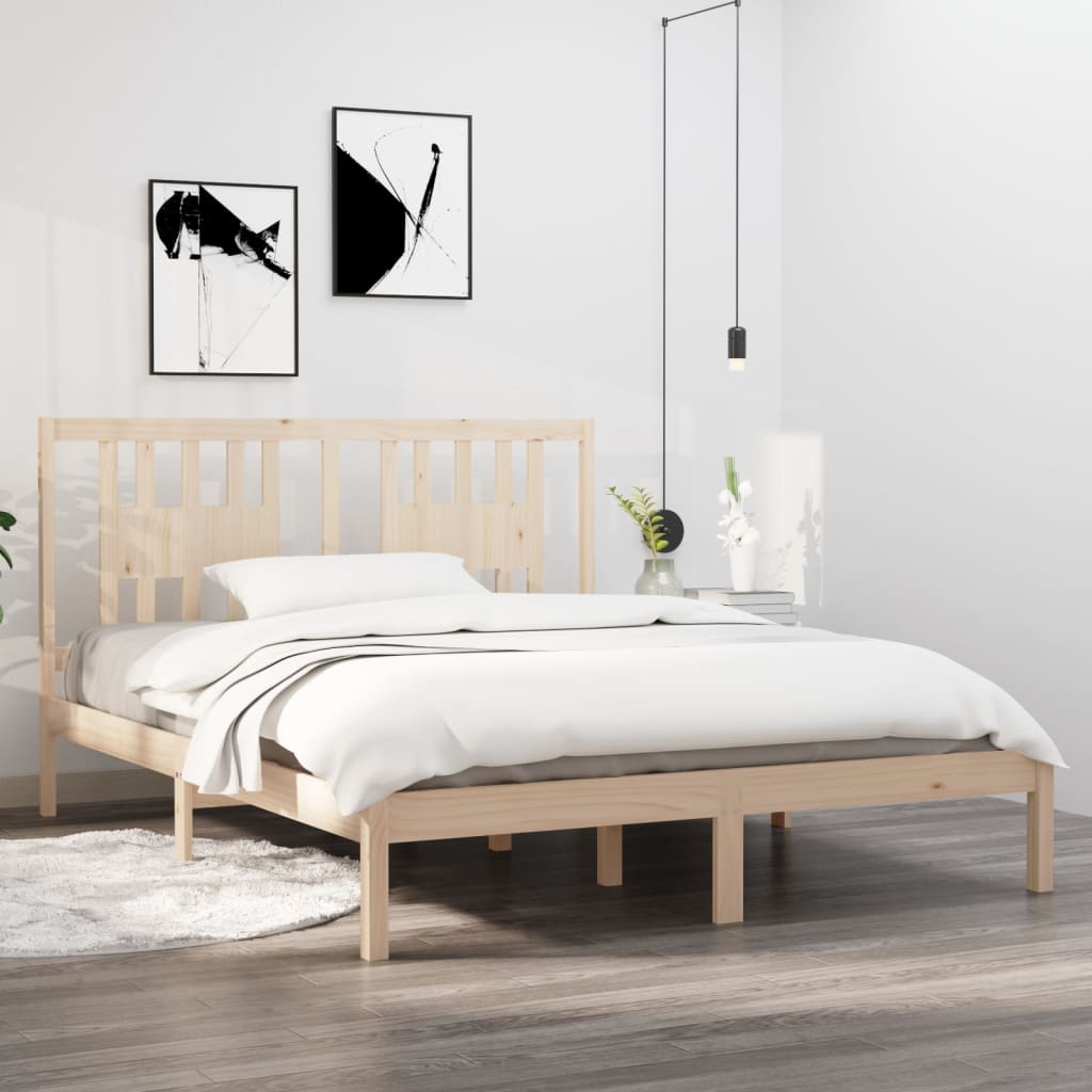 Cadre de lit Bois de pin massif 160x200 cm - XIOS