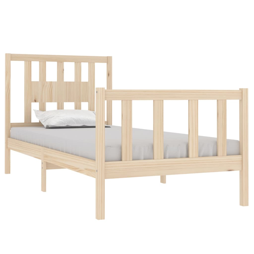 Cadre de lit sans matelas bois massif 90x190 cm - XIOS