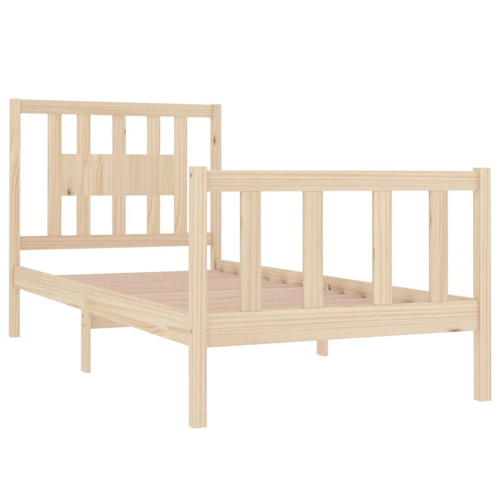 Cadre de lit sans matelas bois massif 90x190 cm - XIOS