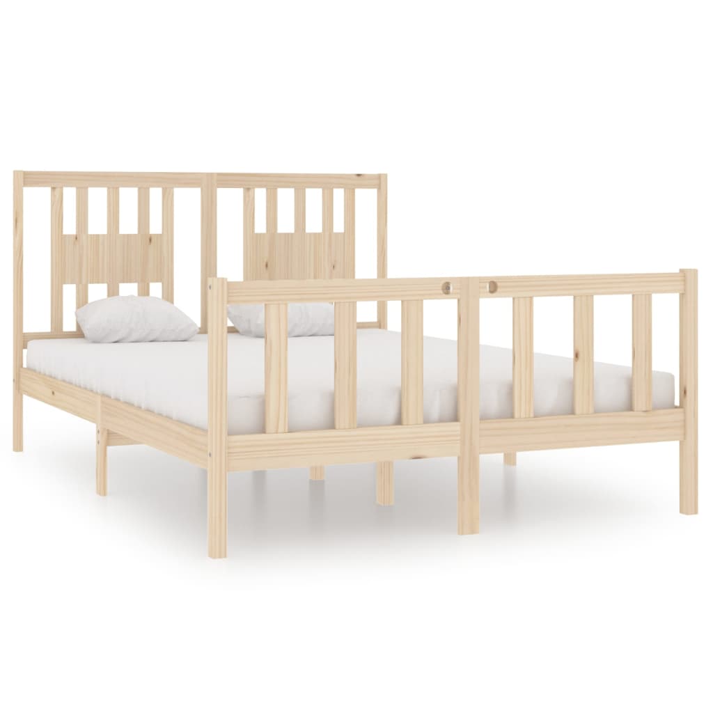 Cadre de lit sans matelas 135x190 cm bois massif - XIOS