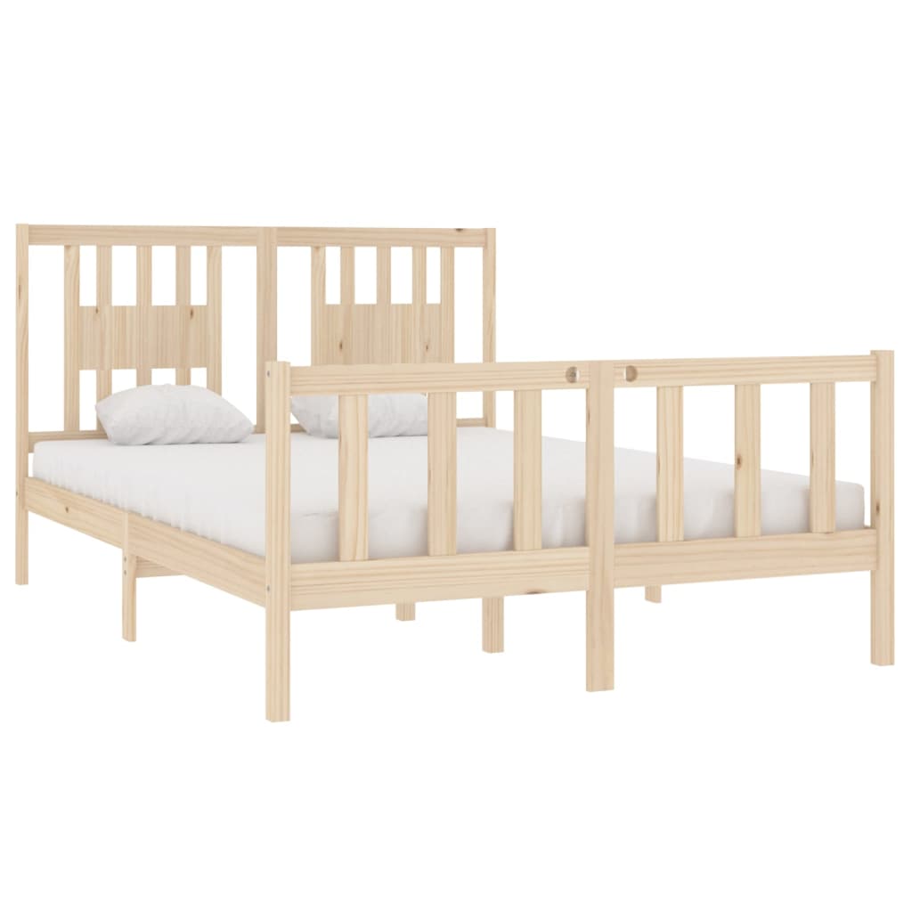 Cadre de lit sans matelas 135x190 cm bois massif - XIOS
