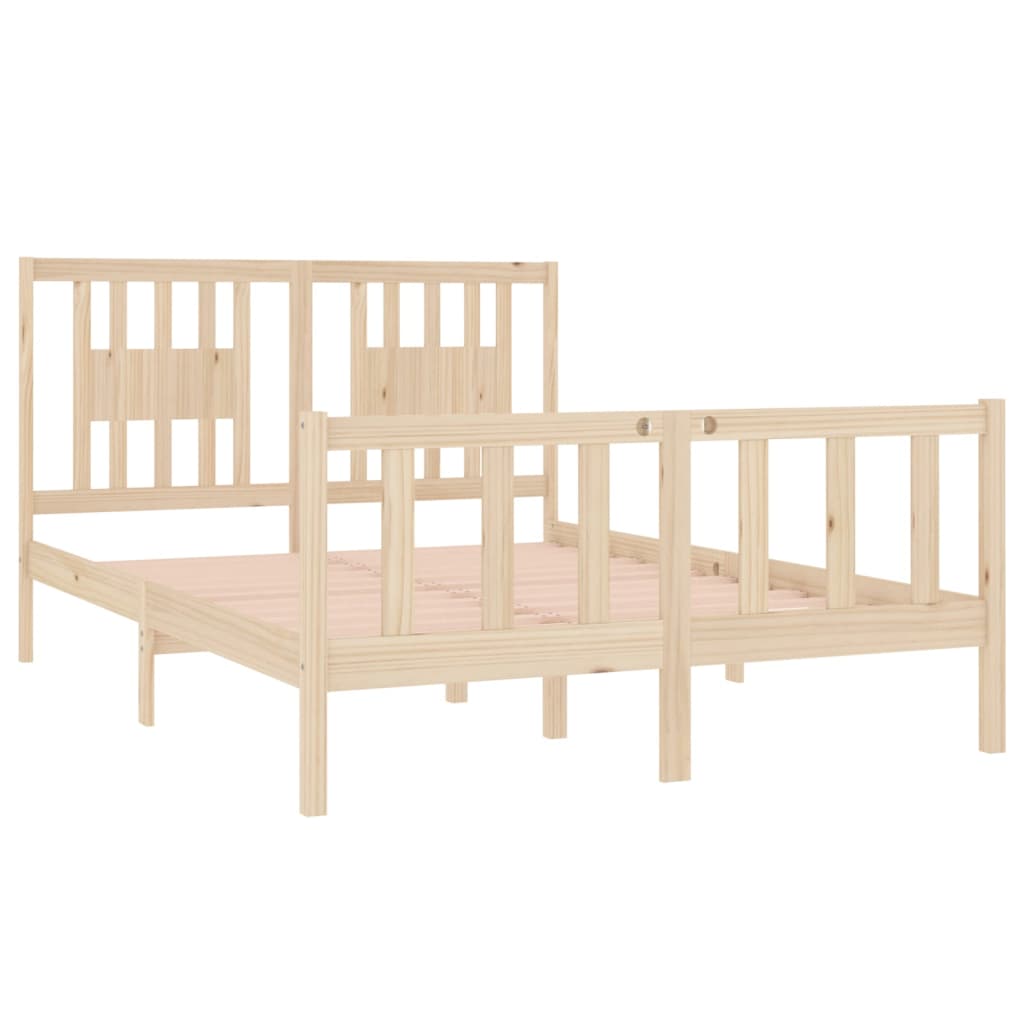 Cadre de lit sans matelas 135x190 cm bois massif - XIOS