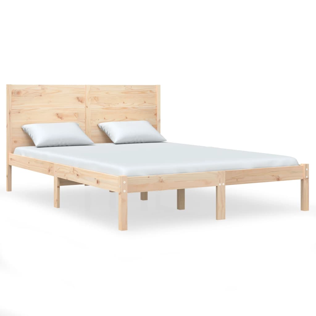 Cadre de lit sans matelas 160x200 cm bois massif de pin - XIOS